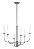 Maxim - 10326BKSN - Six Light Chandelier - Wesley - Black / Satin Nickel