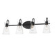 Maxim - 12484CLBK - Four Light Bath Vanity - Ava - Black