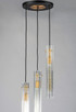 Flambeau Three Light Chandelier (16123CLBKAB)