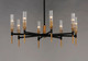 Flambeau LED Chandelier (16128CLBKAB)