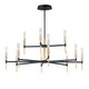Maxim - 16129CLBKAB - LED Chandelier - Flambeau - Black / Antique Brass