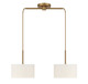 Meridian - M100109NB - Two Light Linear Chandelier - Natural Brass