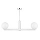 Two Light Linear Chandelier (M100124CH)