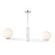 Two Light Linear Chandelier (M100124CH)