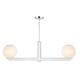 Meridian - M100124CH - Two Light Linear Chandelier - Chrome