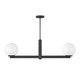 Two Light Linear Chandelier (M100124MBK)