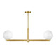 Two Light Linear Chandelier (M100124NB)