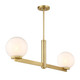 Two Light Linear Chandelier (M100124NB)