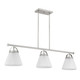 Three Light Linear Chandelier (M100125BN)