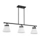 Three Light Linear Chandelier (M100125MBK)