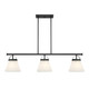 Three Light Linear Chandelier (M100125MBK)