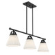 Three Light Linear Chandelier (M100125MBK)
