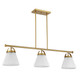 Three Light Linear Chandelier (M100125NB)