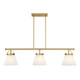 Three Light Linear Chandelier (M100125NB)