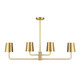 Four Light Linear Chandelier (M100127NB)