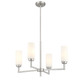 Meridian - M100129BN - Four Light Chandelier - Brushed Nickel