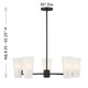 Four Light Chandelier (M100130MBK)