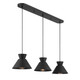 Three Light Linear Chandelier (M100134MBK)