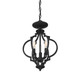 Three Light Semi-Flush Mount (M60055MBK)