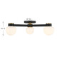 Three Light Semi Flush Mount (M60079MBKNB)