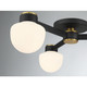 Three Light Semi Flush Mount (M60079MBKNB)