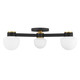 Three Light Semi Flush Mount (M60079MBKNB)