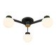 Three Light Semi Flush Mount (M60079MBKNB)