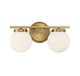 Meridian - M80047NB - Two Light Bathroom Vanity Light - Natural Brass