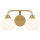 Meridian - M80080NB - Two Light Bathroom Vanity - Natural Brass