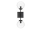 Mscon Two Light Wall Sconce (M90001-BK)