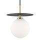 Mitzi - H200701L-AGB/BK - LED Pendant - Ellis - Aged Brass/Black
