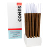 90mm Pre-Rolled Cone Dark Brown Hybrid Hemp Wrap with Wood Tip (9mm x 30mm) [75 per Case]