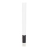 109mm Pre-Rolled Tube Refined White Glass tipped with Glossy Black Band (9mm x 30mm) [200 per Case]