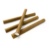 a crisscrossed pile of four brown one hundred nine millimeter pre rolled blunt cones