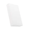 angled view of a closed plain white push pack box