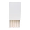white push pack sliding open to show five empty internal dividers