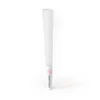 white pre rolled cone standing upright with the wide end on top and marijuana text at the base