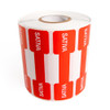 Universal Tamper Evident Labels - Red - Sativa [1,000 per roll]