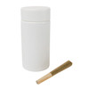 90mm White Glass Mini Jar with 44mm Matte White Cap - Child Resistant - [200 per Case]