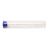 125mm Clear Glass Wide Cork Tube with Blue Silicone Cap - [400 per Case]