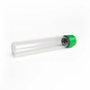115mm Glass Pre-Roll Tubes with Child-Resistant Green Alumite Cap [400 tubes per Case]