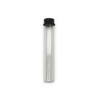 115mm Clear Glass Tubes With Black Aluminum Screw Cap - Non Child-Resistant [400 per Case]
