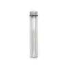 115mm Clear Glass Tubes With Silver Aluminum Screw Cap - Non Child-Resistant [400 per Case]