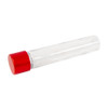 115mm Clear PET Plastic Tube with 22mm Red Alumite CR Cap - [400 per Case]