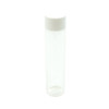 125mm Clear Jumbo Glass Tube with 30mm Jumbo Matte White Smooth Cap - Child Resistant [400 per Case]
