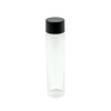 125mm Clear Jumbo Glass Tube with 30mm Jumbo Matte Black Smooth Cap - Child Resistant [400 per Case]