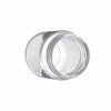 3 Oz Clear Glass Jar with Child Resistant Plastic Matte Black Lid [100 per case]