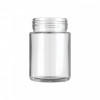 4 Oz Clear Glass Jar with Child Resistant Plastic Matte Black Lid [100 per case]
