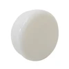 smooth white silicone cap with glossy domed top used to seal glass pre roll tubes