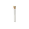 single upright glass pre roll tube sealed with a champagne cork